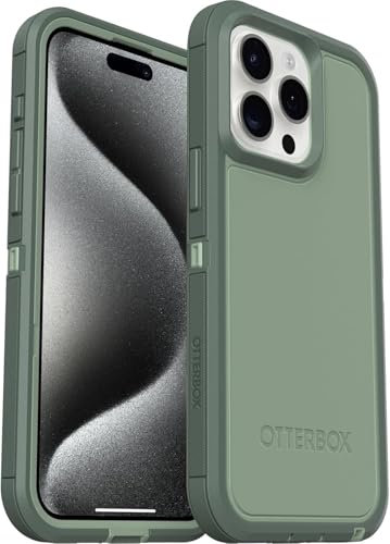 OtterBox iPhone 15 Pro Max (Only) - Defender Series XT Case - Emerald Isle (Green) - Screenless - Lanyard Attachment - Microbial Defense Protection - Non-Retail Packaging