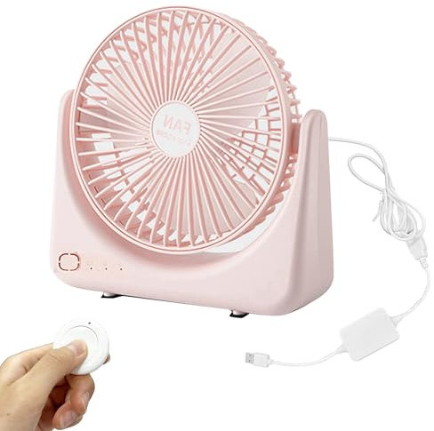 FSLiving ventilator grow, Grow Ventilator mit Fernbedienung,Verstellbarer Winkel mini fan für Growzelt mit oszillierender Funktion,3 Lüfterblätter(GYFS019-PK)