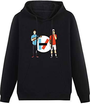 Prof·Slow Twenty Band One Pilots Hoody Unisex Ptinted Hoodies Long Sleeve Men's Hooded with Pocket Black XL