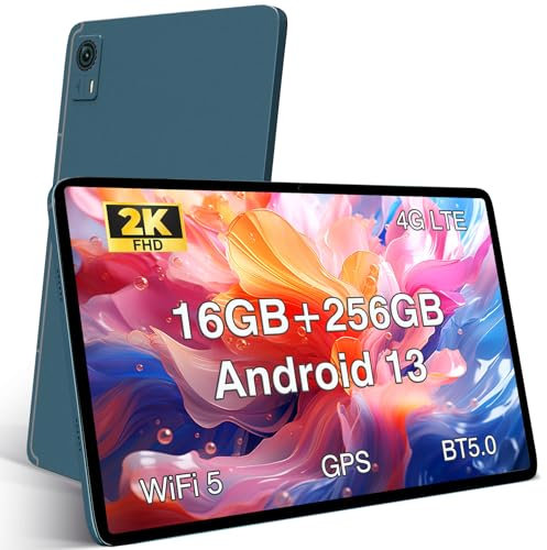 XINHENGTAI Android Tablet with SIM Card Slot Unlocked, 12 Inch Large Screen 4G LTE Cellular Tablet with Android 14 16GB(8+8 Virtual) RAM 256GB ROM Case GPS WiFi BT 8000Mah 2K Display for Adults Kids