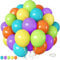 ENLACE Luftballons Bunt, 60 Stück Bunte Luftballons Latex Ballon, 5 Farben 12 Zoll Luftballons Geburtstag, Regenbogen Ballons für Geburtstag Hochzeit Baby Shower Party Dekorationen