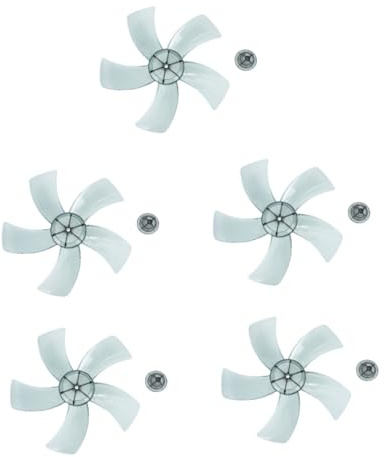 KOCKSHION 5sets Fan Replacement Premium Plastic Silent Operation Compatible Table Pedestal Fans Lightweight for Home Use and Easy to Clean