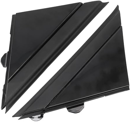 Car Door Mirror Cover Moldings Side View Mirror Cap Glossy Black Triangle Plate Compatible for Fiat 500 2012-2019 Direct Replacement Front Left Right Plastic