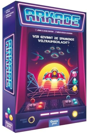 AUZOU, Arkade, Spannendes 2 Personen Spiel mit Würfeln, Taktik und Strategie im Weltraum, Für 2 Spieler ab 7 Jahren