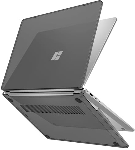 ProCase Protective Case for 13 Inch Surface Laptop 2025 -Black | Hard Shell Transparent Cover with Durable and Lightweight Design