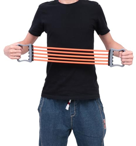 Hohopeti Verstellbares Armzug widerstandsband Fach Einstellbarem TPR Gummi und Abnehmbarem Feder Expander für Effektives Muskeltraining Zuhause