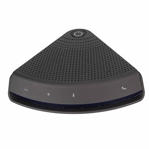 Hamwesh Altavoz y Micrófono de Conferencia, Altavoz Bluetooth USB Omnidireccional de 360 ​​Grados, Dispositivo de Llamada de Conferencia con Seguimiento Automático con Cancelación de Ruido y Sonido