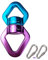 360 ° Rotator Swing Spinner, JIAMEIYI Rotationsgerät Outdoor und Indoor Sicherheit Aluminiumlegierung 360 ° Rotator Swing Spinner Seil Swivel 30KN Kletterrotor (Blau-Lila)