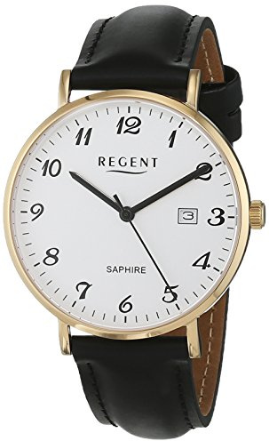 Regent HerrenArmbanduhr Analog Quarz Leder 11100296