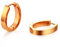 JewelryWe Schmuck Klassische Creolen Ohrringe Ohrhänger Edelstahl Matt Klapp-Creolen 4mm breit Ohrschmuck für Damen Herren Rosegold