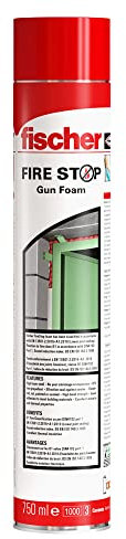 fischer - Mousse expansive polyuréthane coupe-feu 750 ml pistolable, ignifuge et monocomposant / 1 cartouche