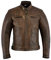 Texpeed Braun Motorrad lederjacke herren mit protektoren - Leder mit Rautensteppung - Motorrad Mit Original Biker Rüstung (EN 1621-1) Schutz XL
