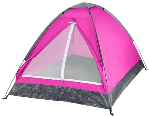 Wakeman Outdoors - Tenda a cupola per 2 persone, facile da montare, ideale per campeggio, escursioni, escursioni e festival musicali all'aperto, colore: rosa