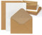 Mocraft 30 Set Vintage Kraftpapier Briefumschläge Blanko Falt-Karten mit Umschläge & Weiß Einlege-Blätter Recycling-Doppelkarten Briefumschläge für Grüße Einladung, Natur-Braun