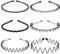 Haarbänder für Männer Frauen, Stirnbänder Schönheitspflege, Unisex, schwarz, gewellt, Federsport, für Herren, Haarreif, Hoop-Clips, Frauen-Zubehör, elastisch, rutschfest, Kopfbedeckung (6 Stück)