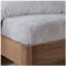 Sleepdown Teddy Fleece Spannbettlaken Uni Thermo Warm Gemütlich Super Soft Betttuch Bettwäsche Doppel Grau