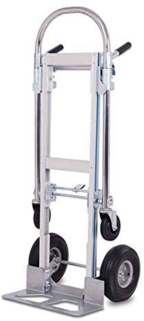 MNSSRN Tragbare Falten Trolley LKW, Aluminiumlegierung LKW, Multifunktions-Wagen, Starke tragende und Eindickung Push-Pull-LKW,A