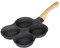luckything Poêle À Oeufs Au Plat, Portative Poêle À Oeufs Induction Antiadhésive Poêle À Frire Multi-œufs avec 4 Emplacements, pour Faire Frire Les Œufs Et Préparer Le Petit-déjeuner, Noir