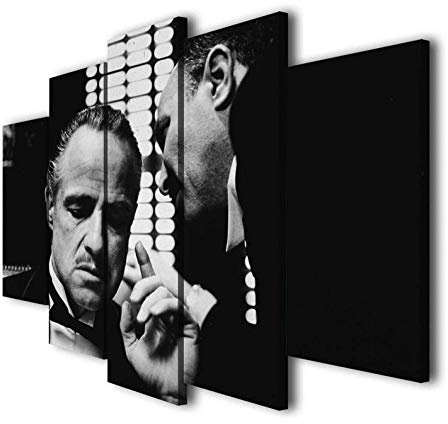 104Tdfc Don Corleone Mafia Bilder XXL 5 Teile wandbild leinwand Kunstdrucke leinwandbilder 5 TLG Creative Gift Home Dekorative Poster Geschenke