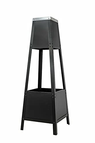 Tall Modern La Hacienda - Chimenea/quemador de troncos (121 cm, gran estufa de jardín, patio, chimenea)
