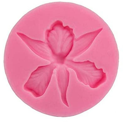 Silikon-Fondant Moulds Blatt Orchidee Form-Kuchen-Dekoration-Werkzeug Schokoladen-Formen Zubehör Backwaren 1pc (zufällige Farbe)