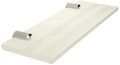 Glass Shelf & Accessory Holder for Glass Wipe Board, Noticeboard, MagniPlan, Magnetic Whiteboard, Office and Meeting Room - 300mm x 100mm - White