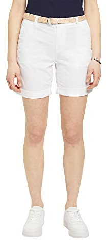 ESPRIT Damen 993ee1c305 Shorts, 100/White, 36
