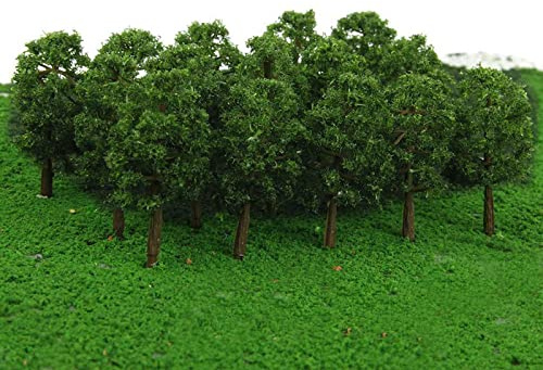 Lot de 20 arbres miniatures de 8 cm - Décoration de paysage - Diorama - Arbres de paysage pour train - Accessoires de bricolage