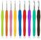 Crochet Hooks Set, 9PCS Aluminum Crochet Needles Soft Grip Handle, Crochet Hook Crochet Kits Suitable for Beginners Adults (2.0mm-6.0mm)