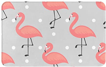 EVIUS Paillasson décoratif motif flamant rose, tapis de bienvenue amusant, paillasson d'entrée 80 cm x 49 cm, tapis décoratif personnalisé pour entrée de maison, escalier, patio entrée