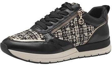 Tamaris Damen Schnürer - 1-23732-41 006 38 Black Struct.