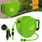 FIVMEN Schlauchtrommel Gartenschlauch 30m Trommel Wasserschlauch Schlauchaufroller 3/4 Zoll mit Multifunktionsbrause Schlauchrolle 180° Schwenkbare inkl. Stoppball Schlauchtrommeln, Grün