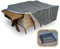 Lountex - Gartenmöbel Abdeckung winterfest mit Ösen 167x148x80cm | Schutzhülle aus Hochwertigem Verbundmaterial - 100% Wasserdicht, extrem Reißfest, Atmungsaktiv, UV-Beständig - grau