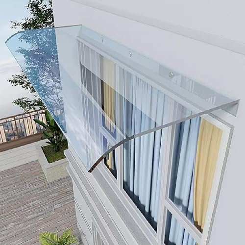 Vordach für Haustür, Balkon Dach überdachung Fenstermarkise, Klare Polycarbonat Abdeckung Wintergarten Bausatz, Tür Eingangstür Outdoor Markisen Außentür Terassendach Überhang Markise (Color : Facade