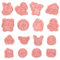 KingYH 16 Piezas Moldes Galletas Animales 3D Cortador Galletas Niños Cartoon Cookie Cutter Cortadores Moldes Plástico para Repostería Chocolates Cookie Fondant Galletas Tartas