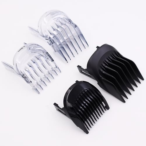 Haarschneidekamm kompatibel mit Philips HC5610 HC5612 HC5630 HC5632 HC5690 HC5691 HC7650 Rasierer; 3–15 mm Rasierer-Haarschneidekamm; Haar-Bart-Kamm; Ausdünnungskamm (1 Set/4 Stück)