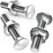 SWTYExt 25 Pezzi Bulloni Testa Tonda M8X80mm Viti a Testa Piatta in Acciaio Inox con Dadi a Flangia M8 DIN 6923 Viti per Cerniere Costruzione Macchine Industriali e Decorazione Domestica