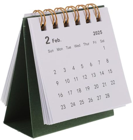 CAXUSD Tischkalender 2025 Schreibtischdekorationen Ästhetischer Über Kleiner Kalender Für Den Bürogebrauch