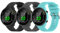 Garmcool 3 Pezzi 20mm Cinturino Compatibile con Garmin Forerunner 55 / Venu Sq/Venu Sq Music/Venu 2 Plus/Venu/Venu Sq 2 / Venu Sq 2 Music Cinturino Nero Grigio Teal Sportivo