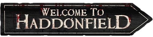 Flinelife Welcome To Haddonfield Sign,16x6,Horror Movie Signs,Haunted House Decor - Perfect For Horror Movie Fans