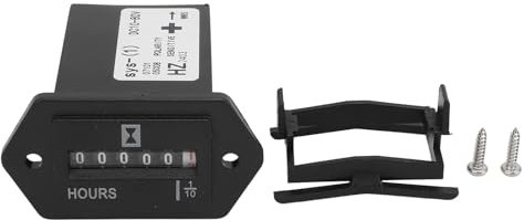 Contador de Horas de Mantenimiento Mecánico DC10 a 80 V Resistente Al Agua para Generador de Motor Barco Motocross Motor Camión Tractor Reloj Analógico sin Batería