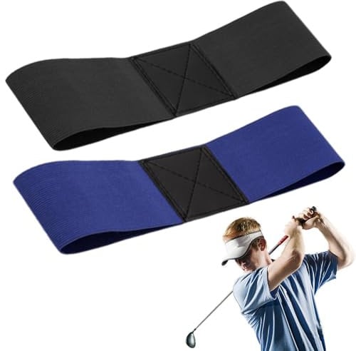 2 Pack Golf Connection Band Golf Training Aids Golf Swing Trainer Posture Correction for Strength Grip Golf Grip Training Aid Golf Swing Training Aid Golf Swing Trainer Golf Swing Band