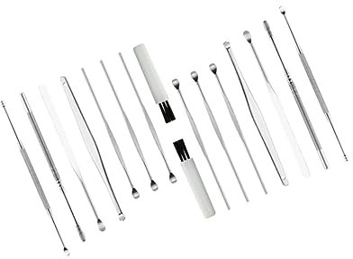 8-Teiliges Set Ohrlöffel aus Edelstahl earwax removal ohrschmalzentfernung Ohrenschmalz Entfernung Ohrenreinigungsgerät Ohr Löffel werkzeug Ohrlöffel massieren ohrenreiniger minkissy