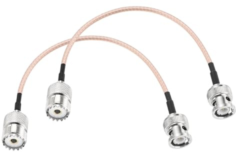 DMiotech 2 Pcs RG316 Coaxial Cable 6 BNC Male to UHF SO239 Female Connectors Adapter 50 Ohm Antenna Extension Cable for Router Antenna Analyzer GPS LAN Common Devices