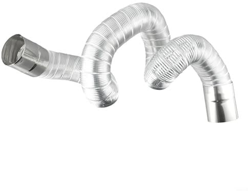 Honseadek Tuyau de cheminée multi-flexible en acier inoxydable robuste pour poêle à bois, longueur réglable, parfait pour les voyages en camping