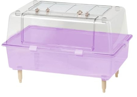 ＡＷＨＡＯ Transparenter Hamsterkäfig Mäuse und Ratten Lebensraum Kleintierkäfig Hamsterhaus Kleintiere, Lila