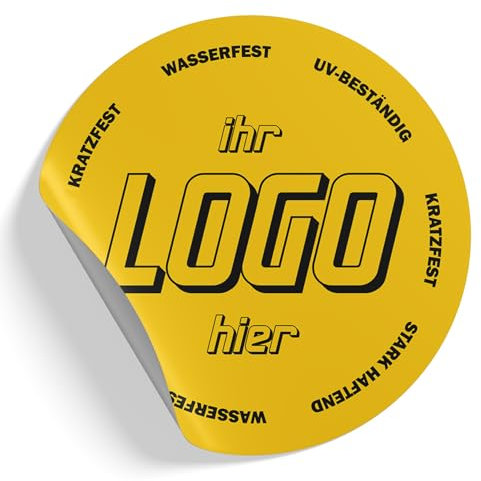 Aufkleber selbst gestalten – Personalisierte Sticker für Unternehmen, Verpackungen, Logos & Bilder – Wasserfest, robust & spülmaschinenfest