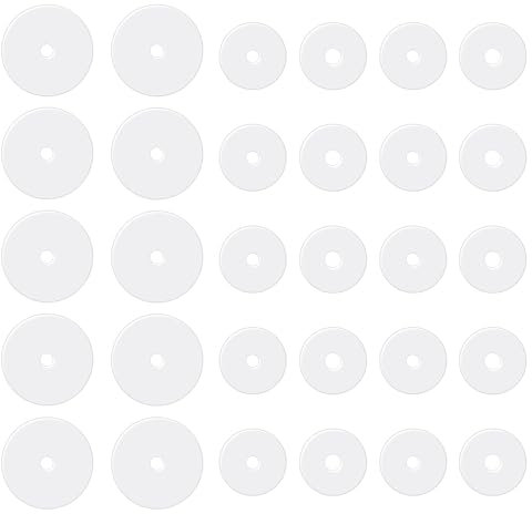 JIYIN 30 Stk Piercing Disc, 7/9mm Anti Wildfleisch Disc Silikon Ohrring Rückseiten Wildfleisch-Piercing Scheibe Wildfleisch Plättchen Ohrringe Stopper to Stabilize Earrings