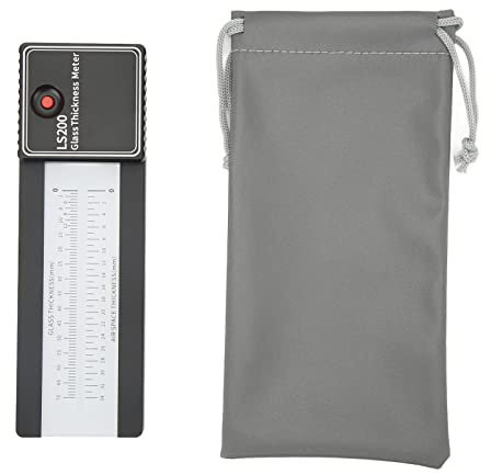 Laser Glasdicke Messgerät, Aluminiumlegierung, bis 70mm Messbereich, für Einschicht und Isolierglas, Bauarbeiter