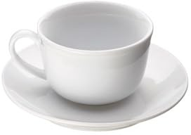 SCHÖNHUBER FRANCHI Set da Cappuccino Giglio, 6 Tazze con 6 Piattini, Porcellana, per Bar, Hotel e Ristoranti pizzerie bistrò B&B